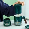 Taza personal vaso de agua de oficina con tetera juego de té traje taza personal gran capacidad cerámica