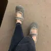 Primer Encuentro Temporada Gris Zapatos Mary Jane de Suela Blanda con Piel Calzado de Abrigo de Invierno para Mujer Nuevo Estilo Coreano Zapatos de Lana Individuales Zapatos de Algodón Cálidos para Mujer