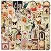 50 Adesivos Cartoon Grafite Retro Desbotado para Decorar Guitarra Caderno Mala DIY à Prova d'Água Atacado Transfronteiriço