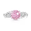 Transmisión en Vivo Fuegos Artificiales de Piedras Preciosas Coloridas de Gran Venta Anillo de Hada de Flor Cortada Anillo de Vid Vidriante Súper Brillante de Diamante de Alto Carbono Moda Tendencia Joyería