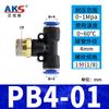 Tubo de Aire Conector Rápido de Cilindro Enchufe Rápido Lado Pd Pb Positivo Rosca Triple Px-Aks Aix Rosca Hexagonal Externa