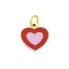 Moda Europea y Americana Tendencia Colgante de Corazón DIY Serie Gota de Aceite de Acero Inoxidable Accesorios Horno Vacío Galvanoplastia Color Duradero