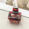 Pinza para el Cabello Rectangular Hueca Estilo Coreano de PC, Pinza Geométrica Grande para el Cabello, Pasador Dongdaemun, Pinza Elegante y Versátil para la Parte Trasera de la Cabeza