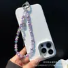 Corrente de Celular Chaveiro com Contas Corrente de Celular Capa de Fone de Ouvido Corrente Decorativa Pendurada Laço Ins Zircônia Pingente de Bolsa