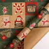 Paquete rodante de Amazon transfronterizo tamaño grande 3m Papel kraft navideño papel de regalo alce árbol de Navidad regalo