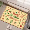 Tapete de Chão de Terra de Diatomáceas de Natal Transfronteiriço para Entrada de Box de Banheiro, Tapete para Pés Resistente a Manchas e Desgaste, Tapete de Chão de Banheiro Absorbente para Pia
