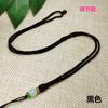 Collar de Cuerda Simple de Jade Oro Colgante de Cuentas de Jade Ba Shan Cuerda Colgante de Jade para Hombres y Mujeres Tejido a Mano Ajustable