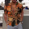 Camisa 3D para Hombre Transfronteriza Estación Independiente Serie de Halloween Impresión Digital 3D Camisa Hawaiana Fabricante de Origen para Hombre
