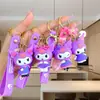 Novo chaveiro de pelúcia da Kuromi, moderno, pingente criativo de bolsa de desenho animado, fofo, acessório de chaveiro de carro