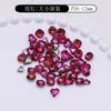 Explosiones de rojo neto uña fondo afilado taladro de corazón torcido cristal de lujo corazón uña amor taladro joyería para uñas mixta al por mayor
