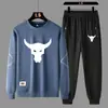 Moda Europea y Americana Conjunto Versátil de Sudadera y Pantalones Deportivos Nuevo Conjunto Casual de Dos Piezas de Manga Larga para Hombres y Mujeres Primavera y Otoño