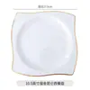 Prato de Comida Ocidental Phnom Penh Jingdezhen Cerâmica Doméstica de Luxo Leve Prato Quadrado Prato Plano Prato de Jantar de Mesa de Hotel Prato de Bife Prato de Jantar