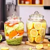 Fábrica Certificada ISO Venta al por mayor Tanque de Vidrio Transparente Sellado para Almacenamiento de Alimentos Frasco para Pepinillos Gran Capacidad Frasco Vertical para Almacenamiento de Granos