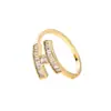 Venta transfronteriza estilo coreano apertura ajustable anillo letra H juego completo circón tiembla anillo para transmisión en vivo