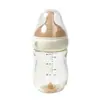 Biberón de Vidrio para Bebé con Escala 160ml Tetina de Silicona Bebé Recién Nacido Anti-Ahogo Anti-Cólico Biberón de Cuello Ancho