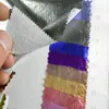 Tela de cortavientos plisada con recubrimiento metálico, Chaqueta de plumón impermeable súper suave reflectante plisada brillante, Tela para equipaje y bolsos de mano