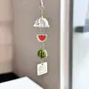 Estilo Ins Carrillón de Viento de Botella Flotante Llavero de Teléfono Colgante Pequeño Medusa Estrella Correa para Bolso Decoración Versátil para Mujeres