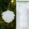Decorações de Natal Pingentes de Espuma Pétalas de Atmosfera Acessórios de Bola de Natal Branca Suprimentos para Decoração de Árvore de Natal Arranjo