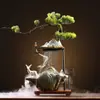 Creativo Zen Chinoiserie Pin de Bienvenida Fuente Humidificación Flujo de Agua Adornos Feng Shui Atraer Riqueza Sala de Estar Oficina Regalos de Inauguración