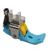 Máquina de Coser Plana Modelo Nuevo Pie Prensatelas de Teflón con Ranuras para Incrustar Cordones, Adecuado para Materiales Gruesos y Delgados, Pie Prensatelas Universal con Rueda para Tirar del Cordón para Uso Transfronterizo