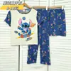 Pijama de Verano para Niños Conjunto de Tres Piezas con Camiseta de Manga Corta, Shorts y Pantalones Largos para Niños y Niñas Ropa de Casa de Dibujos Animados para Niños Pequeños y Medianos Estilo de Dibujos Animados