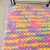 Cojín de Hilo de Bola Grande Manta Tejida a Mano Material para Colcha DIY Cubierta de Manta Hilo con Pompón Cojín Tipo Saco de Frijoles
