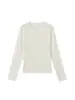 Camiseta de manga larga con cuello redondo, mezcla de lana merino y Tencel de 220 g/m², corte ajustado, básica, simple y versátil para usar debajo de otras prendas.