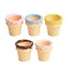 Juguetes de Comida en Miniatura, Lindos Conos de Helado, Accesorios de Resina de Pegamento de Crema, Accesorios para Manualidades, Accesorios de Postre Yqt, Pequeños Adornos