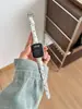 Correa de Cuero Ultra Fina Ajustada Hueca para Apple Watch Adecuada para Apple Watch Series 12/11/10