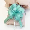 Tamaño Grande Transfronterizo 50 Colores Lisos Organza Flores de Bola Tridimensionales Regalos Navideños Decoración de Bodas Flores Tiradas a Mano