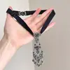 Diseño de Nicho Europeo y Americano Gargantilla de Corbata Calada Collar Largo, Accesorio Versátil y de Alta Gama para Chicas a la Moda