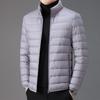 Chaqueta Ligera de Plumón y Algodón de Invierno para Hombre, Estilo Corto, Talla Grande, Cuello Alto Casual, Top Cálido, Abrigo de Algodón para Hombre de Papá