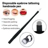 Pluma Desechable para Bordado de Cejas, Anillo de Color de Esponja para Cejas Mate, Taza, Pluma Flotante para Cejas, Portaplumas Cuchillo Hecho a Mano para Bordado de Tatuaje 12141618U