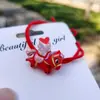 2026 Año del Caballo Diadema de Pony de Año Nuevo Lazo Banda Elástica Flor Roja Grande en la Cabeza Aro para el Cabello Estilo Nuevo No Lastima el Cabello