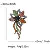 Broche de Flor de Aleación de Alta Calidad Retro Europeo y Americano con Pedrería Exquisita Creativa para Suéter Abrigo de Mujer Pin de Joyería Corsage