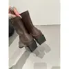 Botas Elásticas Slim Outono 2024 Novas Botas de Cano Curto com Bico Fino e para Calçar Facilmente, Botas Meia Únicas para Mulheres, Salto Médio Grosso Fashionáveis para Primavera e Outono