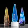 Fábrica de trofeos de cristal trofeo creativo letras gratis premios reunión anual de la empresa empleados destacados para hacer medallas de cristal