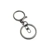 Set de llavero de tres piezas con cierre de langosta de metal y cadena, colgante hecho a mano para DIY, accesorio de joyería para llavero electrochapado