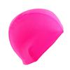 Gorro de natación de tela de color sólido, gorro de tela de nailon, para hombre y mujer, cabello largo, punto, venta al por mayor, cabeza cómoda