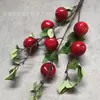 7 frutas artificiais de romã e caqui, Fruta artificial de Natal, Fruta dourada, Balde de presente de Ano Novo de Natal, Materiais para balde de sorte