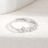 Anéis de Melhor Amiga Princesa Borboleta Laço Doce para Mulheres, Design de Nicho de Luxo Leve, Anéis Abertos Ajustáveis Versáteis, Atacado