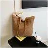 Bolso de Mano Tejido Hueco Transfronterizo para Mujer Tipo Cubo Bolsa de Compras Primavera 2026 Bolsa de Playa para Vacaciones en la Costa Bolso de Axila