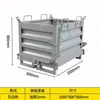 Caja de material metálico volquete automático caja de residuos de chatarra de hierro industrial de alta resistencia caja de volteo de apertura inferior para montacargas