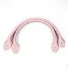 Accesorio de asa de un solo agujero 41.5, asa de PU de orejas redondas, correa de repuesto para bolso de paja tejida de ratán, 14 colores disponibles