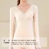 Ropa interior térmica de manga larga con sujetador acolchado para mujer, top interior, liquidación de fin de temporada