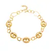 Omaca Corrente Grossa de Aço Inoxidável com Pingente Nariz de Porco Banhada a Ouro 18K Real Corrente Cubana Moda Joias Personalizadas