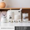 Conjunto de chá de viagem Panda portátil para uma pessoa Xícara expressa acampamento ao ar livre fofo simples uma chaleira três xícaras portátil para fazer chá
