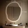 Amazon Comercio Exterior Transfronterizo Papa Forma Irregular Espejo Inteligente Espejo de Maquillaje LED Tocador de Dormitorio Espejo de Baño Montado en Pared con Luz