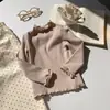 Nueva Camiseta de Manga Larga Base Otoño Niñas Borde Primavera Otoño Top Versátil Ropa Interior