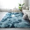 Alfombra de Pelo Largo Dormitorio Sala de Estar Mesa de Centro Alfombra de Noche Linda Tie Dye Tapete de Piso Dormitorio Ventanal Sala de Estar Alfombra Se Puede Colocar